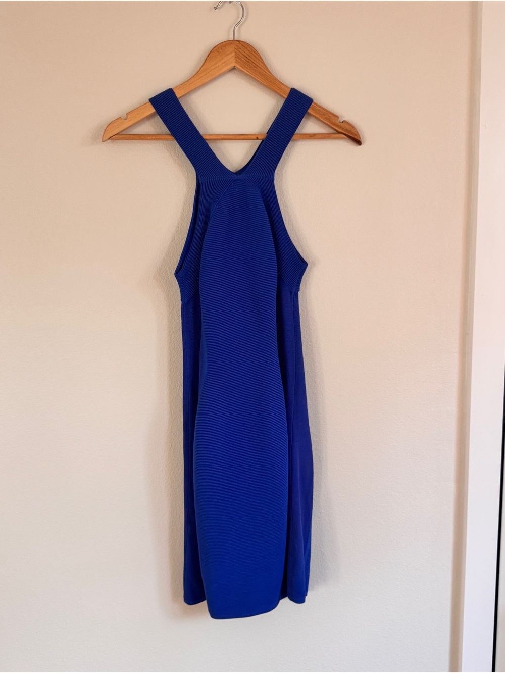 Parker Ribbed Blue Bodycon Dress